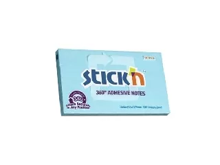 Öntapadó jegyzettömb, 76x127 mm, 100 lap, STICK N, kék