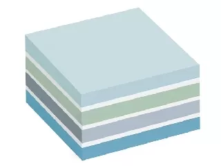 Öntapadó jegyzettömb, 76x76 mm, 450 lap, 3M POSTIT, aquarell kék