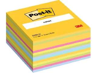 Öntapadó jegyzettömb, 76x76 mm, 450 lap, 3M POSTIT, vegyes színek