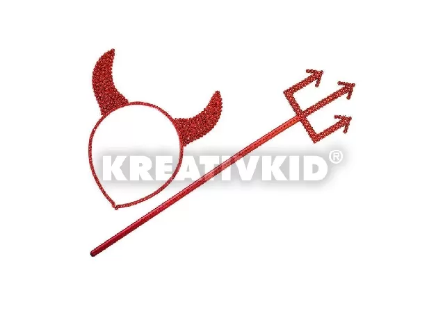 Ördög szett (fejpánt, vasvilla-pálca)