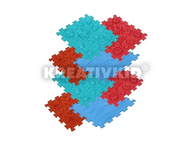 Ortho Puzzle: Ortopédiai masszázs szőnyeg szett, 8 darabos - Tenger