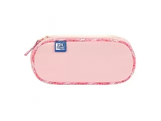 Oxford Flowers bedobálós tolltartó ovál (1 klapnis) - barack