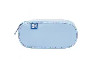 Oxford Flowers bedobálós tolltartó ovál (1 klapnis) - kék