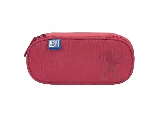 Oxford School bedobálós tolltartó ovál (1 klapnis) - piros