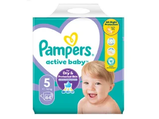 Pampers Active Baby 5 Giant Pack pelenka 11-16kg 64db