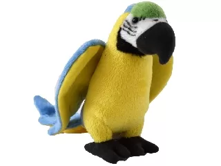Papagáj kék-sárga 15cm plüss