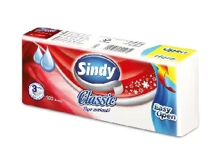 Papír zsebkendő, 3 rétegű, 100 db, 