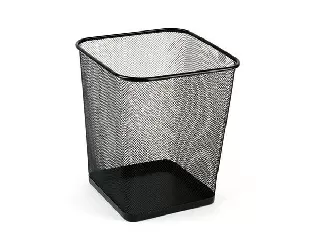 Papírkosár, fémhálós, szögletes, VICTORIA OFFICE, fekete