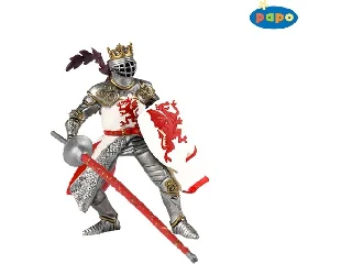 Papo piros sárkány pajzsos katona 39386