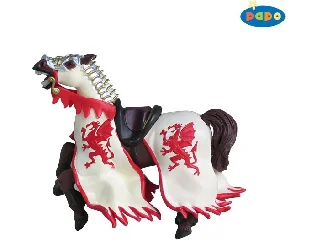 Papo piros sárkány pajzsos katonaló 39388