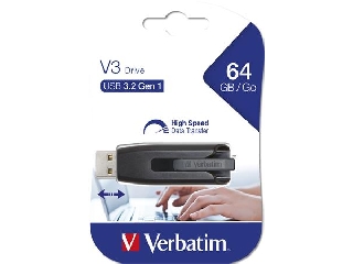 Pendrive, 64GB, USB 3.2, 80/25 MB/s, VERBATIM 