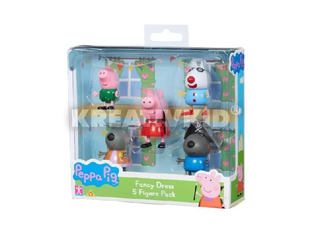 Peppa malac 5 db-os figura készlet - jelmezes
