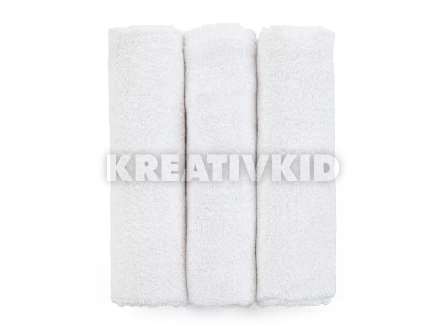 Petite&Mars Bambusz muszlin 3db-os pelenka szett, Moussy Total White, 68 x 68 cm