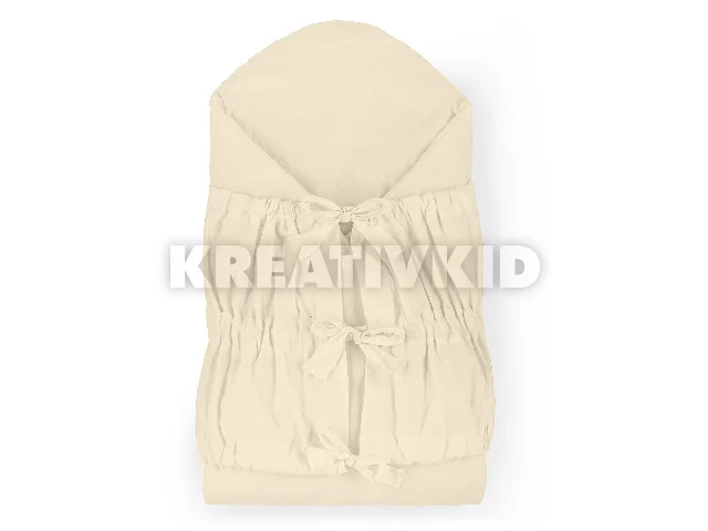 Petite&Mars Megkötős pólya, Nurse tömör kókusz betéttel, Light Beige, 75x75 cm