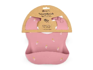 Petite&Mars Szilikon előke, Take&Match, 6 hó+, Rose Princesses