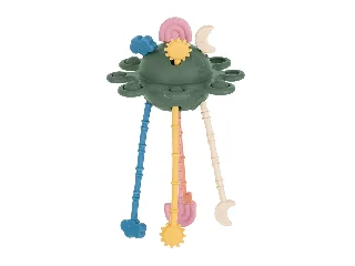 Petite&Mars Szilikon érzékszervi játék, Crazy Planet, Misty Green, 10 hó+