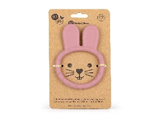 Petite&Mars Szilikon rágóka, Bunny, Dusty Rose, 0 hó+