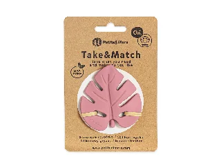 Petite&Mars Szilikon rágóka, Take&Match, Dusty Rose, 0 hó+