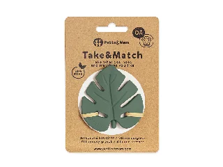Petite&Mars Szilikon rágóka, Take&Match, Misty Green, 0 hó+