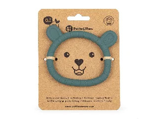 Petite&Mars Szilikon rágóka, Teddy, Misty Green, 0 hó+