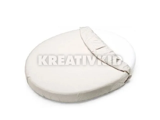 Petite&Mars Vízhatlan lepedő ovális kiságyakhoz, Soft Dream, Oval 84x50 cm, White