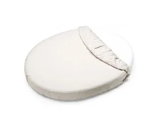 Petite&Mars Vízhatlan lepedő ovális kiságyakhoz, Soft Dream, Oval 84x50 cm, White