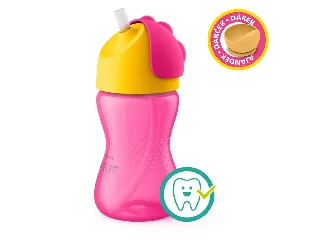 Philips AVENT itatópohár rugalmas szívószállal 300ml 12hó lányos - most Petite and Mars szilikon tálkával