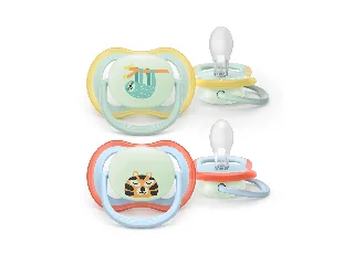 Philips AVENT játszócumi Ultra Air éjszakai lajhár 0-6hó lányos 2db