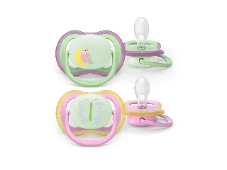 Philips AVENT játszócumi Ultra Air éjszakai pillangó 6-18hó lányos 2db