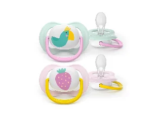 Philips AVENT játszócumi Ultra Air papagáj 0-6hó lányos 2db