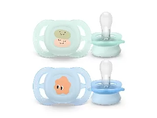 Philips AVENT játszócumi Ultra Start mintás 0-2hó fiús 2db