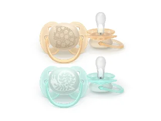 Philips AVENT játszócumi Ultrasoft mintás 0-6hó lányos 2db