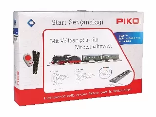 Piko: Kezdőkészlet BR 98 szerkocsis gőzmozdony, személykocsikkal, ágyazatos sínnel