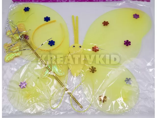 Pillangó szárny készlet - citromsárga