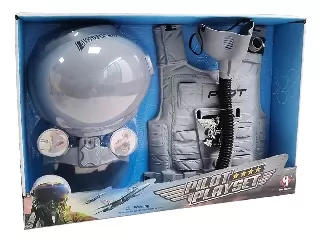 Pilóta sisak, mellény, oxigénmasz