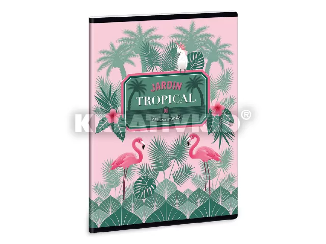 Pink flamingo füzet négyzethálós A/5