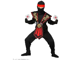 Piros ninja jelmez 128-as