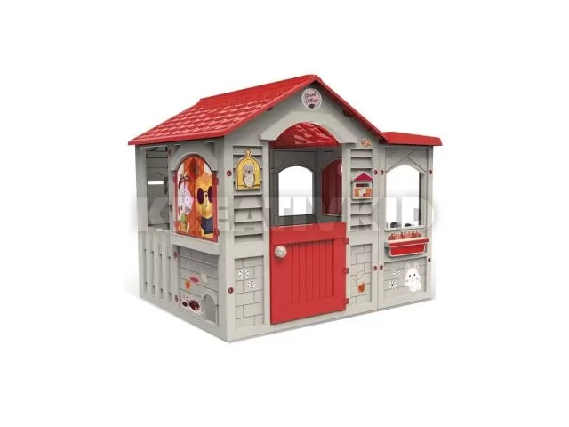 Piros tetős vidéki játszóház