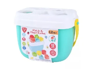 Playgo: Formaválogató játék vödörben, 12 db-os