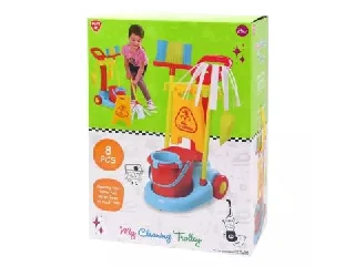 Playgo: Takarító kocsi készlet