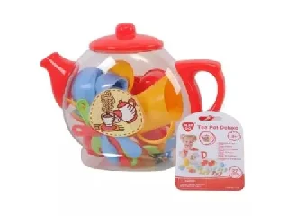 Playgo: Teázó készlet teáskanna tárolóban