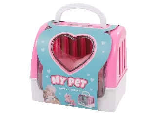 Plüss állat utazókosárban 2 féle