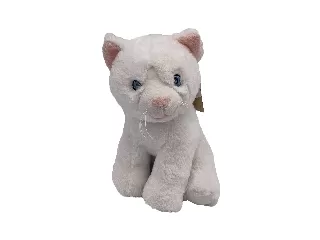 Plüss cica 20 cm - fehér