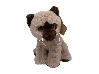 Plüss cica 20 cm - világosbarna