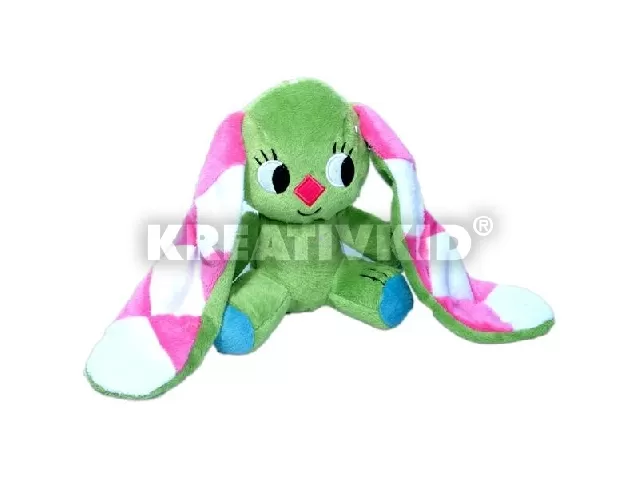 Plüss Kockás fülű nyúl babzsák ülő