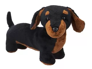 Plüss tacskó, 30cm fekete