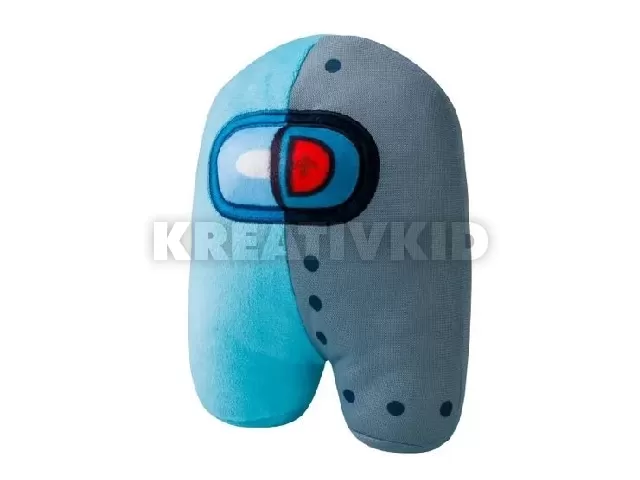 Among Us plüss 18-20 cm-es szürke-kék robot