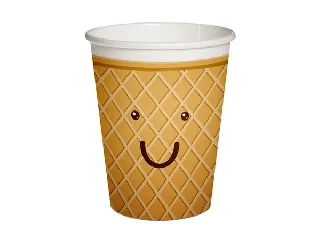 Pohár, papír, fagyi minta