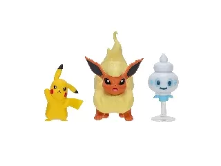 Pokémon 3 db-os figura csomag - Pikachu, Vanillite, Flareon