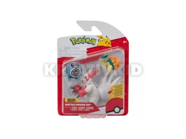 Pokémon: 3 db-os figura csomag - Poliwag, Cyndaqui, Zangoose